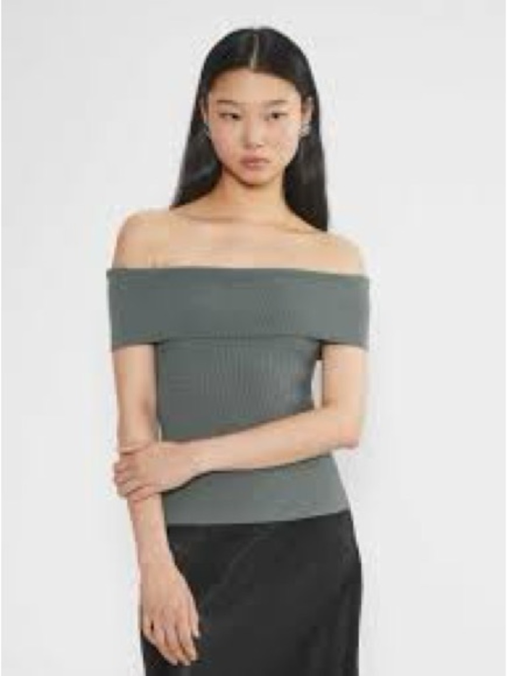 Aritzia Babaton Sculpt Knit Off-Shoulder Top
